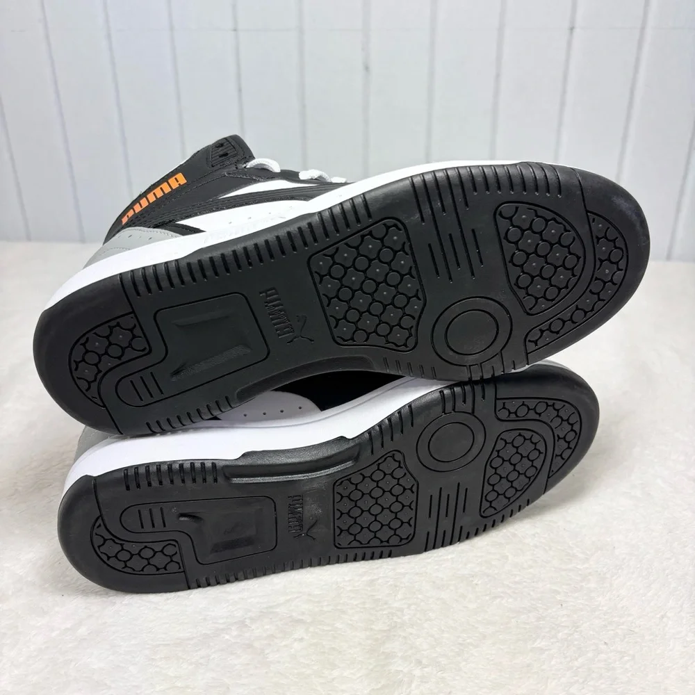 Puma High-Top Sneakers in Black, White, and Gray Size 4.5 - Picture 9 of 10